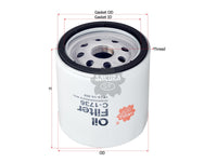 SAKURA,, Oil Filter (Spin-On), 1E13-14-302, C-1736, FORD