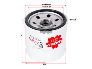 SAKURA,, Oil Filter (Spin-On), PE01 14 302 TT, C-17410, MAZDA
