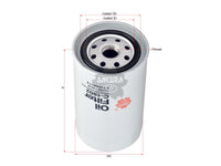 กรองน้ำมันเครื่อง(Spin-On) , SAKURA, 15208-13212, C-1802, NISSAN (125154)