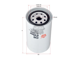 SAKURA,, Oil Filter (Spin-On), 15208-13212, C-1802, NISSAN