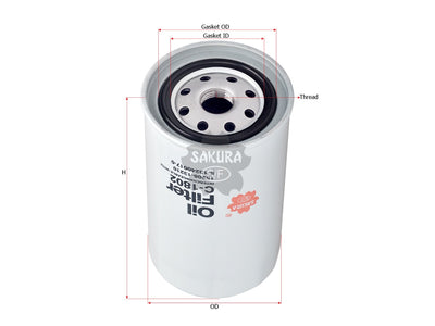 SAKURA,, Oil Filter (Spin-On), 15208-13212, C-1802, NISSAN
