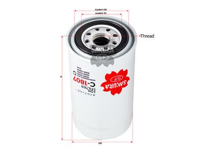 SAKURA Oil Filter (Spin-On) 15209-J6550, C-1807 for Nissan UD Truck