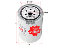 SAKURA,, Oil Filter (Spin-On), 15208-43G0A, C-1819, ISUZU