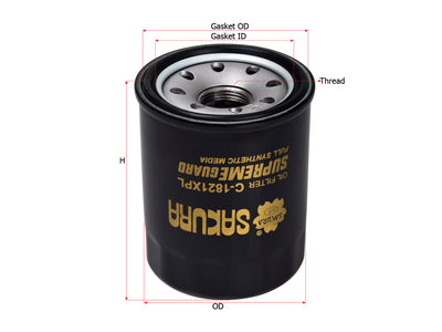 SAKURA,, Oil Filter (Spin-On), 15208-31U00, C-1821XPL, HONDA