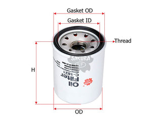 SAKURA,, Oil Filter (Spin-On), MD325714, C-1821, HONDA