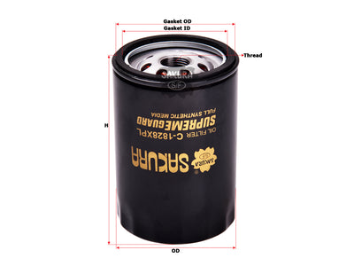 กรองน้ำมันเครื่อง SAKURA, 06A 115 561 B, C-1828XPL, AUDI (128684)
