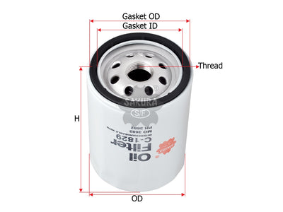 กรองน้ำมันเครื่อง(Spin-On) , SAKURA, 15208-55Y00, C-1829, NISSAN (124133)