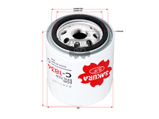 SAKURA,, Oil Filter (Spin-On), 15208-W3401, C-1834, NISSAN