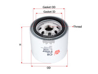 SAKURA,, Oil Filter (Spin-On), 42033-7110, C-1838, SUBARU