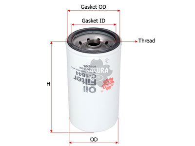 SAKURA,, Oil Filter (Spin-On), 6555779, C-1844, ALASKA DIESEL