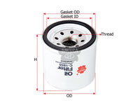 SAKURA Oil Filter (Spin-On) 15208-65F00 C-1823 NISSAN