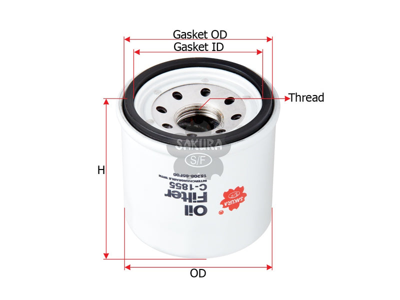 SAKURA Oil Filter (Spin-On) 15208-65F00 C-1823 NISSAN