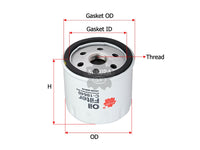 SAKURA,, Oil Filter (Spin-On), 15208-00Q1D, C-18640, NISSAN
