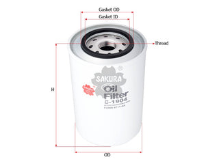 SAKURA,, Oil Filter (Spin-On), FONN 6714 AA, C-1904, FORD