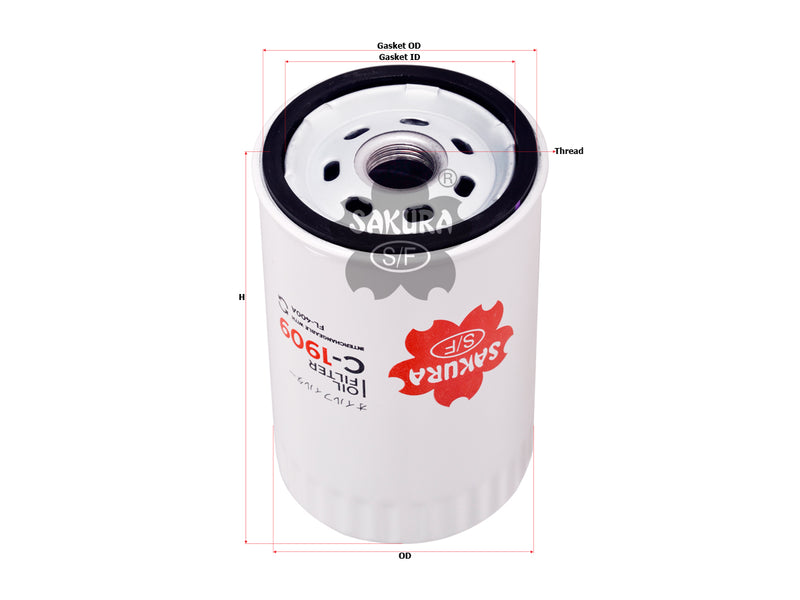 SAKURA,, Oil Filter (Spin-On), E1FZ-6731A, C-1909, FORD