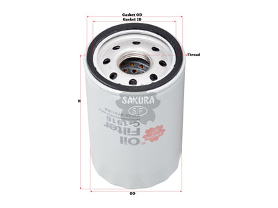 SAKURA,, Oil Filter (Spin-On), XW4Z-6731-BA, C-1916, JAGUAR