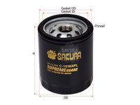SAKURA,, Oil Filter (Spin-On), SHY1-14-302, C-1936XPL, MAZDA