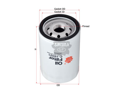 SAKURA,, Oil Filter (Spin-On), 19330000, C-19421, HOLDEN