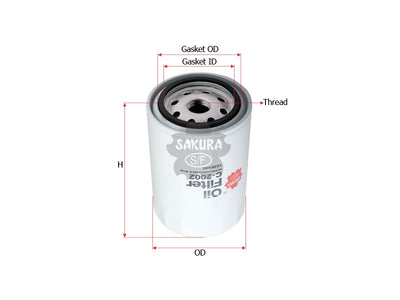 SAKURA,, Oil Filter (Spin-On), 8991072, C-2002, VOLVO PENTA