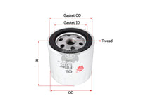 SAKURA,, Oil Filter (Spin-On), 1109-59, C-2102, PEUGEOT
