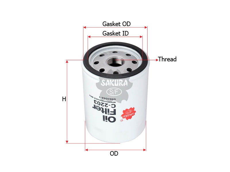 SAKURA,, Oil Filter (Spin-On), 5984044-1, C-2203, FIAT