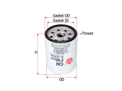 SAKURA,, Oil Filter (Spin-On), 5939832, C-2204, FIAT