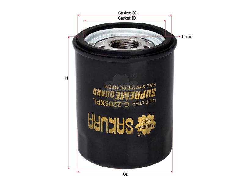 SAKURA,, Oil Filter (Spin-On), 46544820, C-2205XPL, FIAT