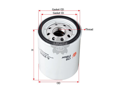 SAKURA,, Oil Filter (Spin-On), 71736161, C-2205, FIAT