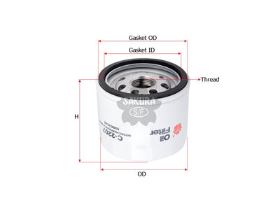 SAKURA,, Oil Filter (Spin-On), 59062548, C-2207, FIAT