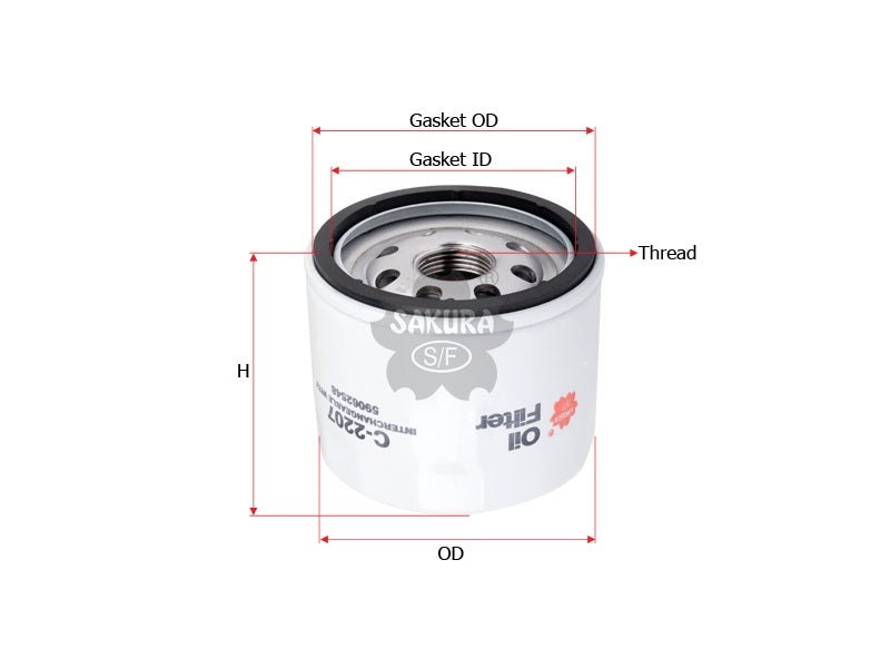 SAKURA,, Oil Filter (Spin-On), 59062548, C-2207, FIAT