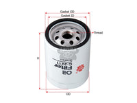 SAKURA,, Oil Filter (Spin-On), T15601-76009-81, C-2211, FIAT