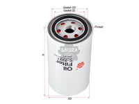 SAKURA,, Oil Filter (Spin-On), 2995561, C-2221, IRISBUS