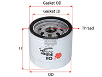 SAKURA,, Oil Filter (Spin-On), 1731840025, C-22220, NISSAN