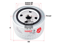 SAKURA,, Oil Filter (Spin-On), MLS 000-144 A, C-25011, DACIA