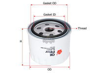 SAKURA,, Oil Filter (Spin-On), 8558912, C-2501, VOLVO PENTA