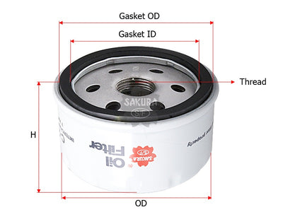 SAKURA,, Oil Filter (Spin-On), 7 700 272 902, C-2505, RENAULT