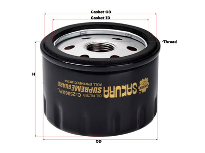 SAKURA,, Oil Filter (Spin-On), 7 700 542 285, C-2506XPL, FIAT