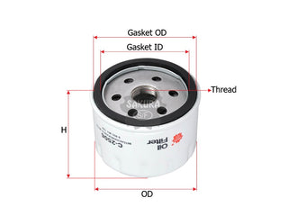 SAKURA,, Oil Filter (Spin-On), 82960R, C-2506, DACIA