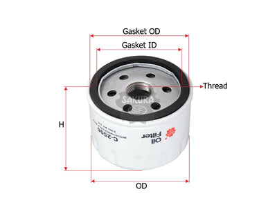 SAKURA,, Oil Filter (Spin-On), 82960R, C-2506, DACIA