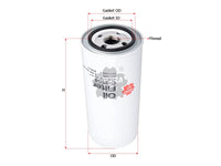 SAKURA,, Oil Filter (Spin-On), 7984864, C-2508, RENAULT V.I