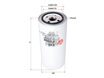 กรองน้ำมันเครื่อง(Spin-On), SAKURA, 7984864, C-2508, RENAULT VI (123149)