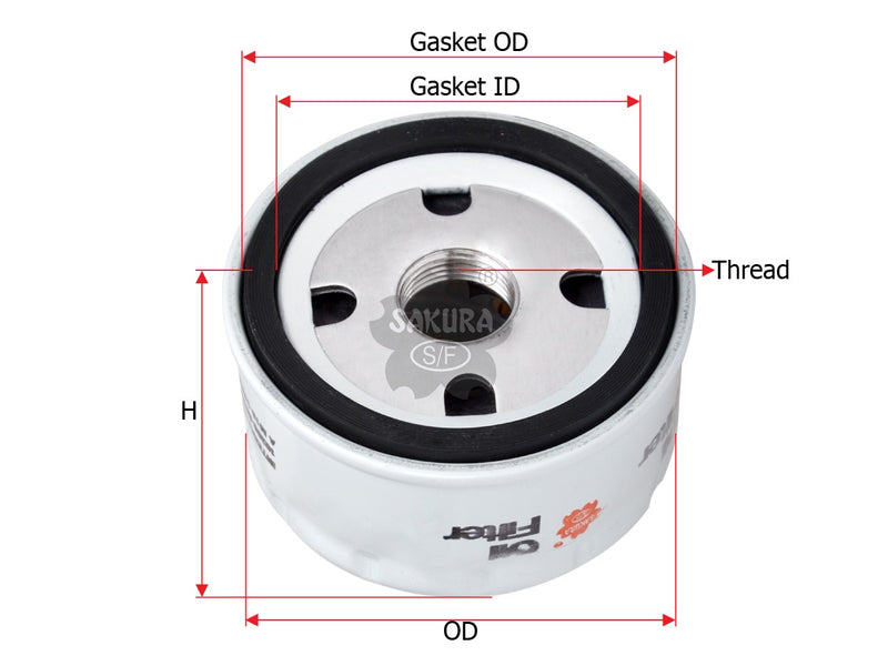 กรองน้ำมันเครื่อง(Spin-On) , SAKURA, 82 00 114 840, C-2516, NISSAN (124746)