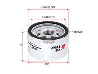 SAKURA,, Oil Filter (Spin-On), 77 01 349 720, C-2517, RENAULT