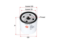 กรองน้ำมันเครื่อง(Spin-On) , SAKURA, 531 000 002, C-2601, OPEL (123304)