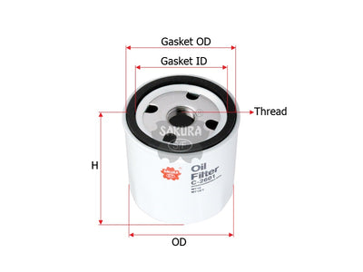 SAKURA,, Oil Filter (Spin-On), 531 000 002, C-2601, OPEL