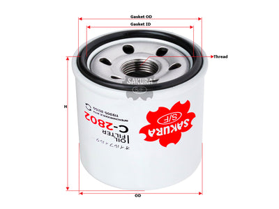 SAKURA,, Oil Filter (Spin-On), 119305-35150, C-2802, YANMAR