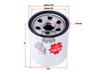กรองน้ำมันเครื่อง(Spin-On) , SAKURA, 26300-02510, C-2804, KIA (125822)