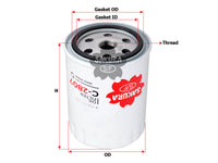 กรองน้ำมันเครื่อง(Spin-On) , SAKURA, 26310-27200, C-2807, KIA (125868)