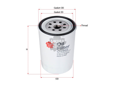 กรองน้ำมันเครื่อง(Spin-On) , SAKURA, 0K410-23-802A, C-2902, KIA (125812)