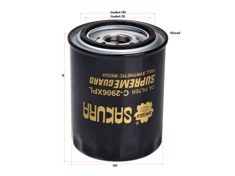 SAKURA,, Oil Filter (Spin-On), K551-14-302, C-2906XPL, KIA